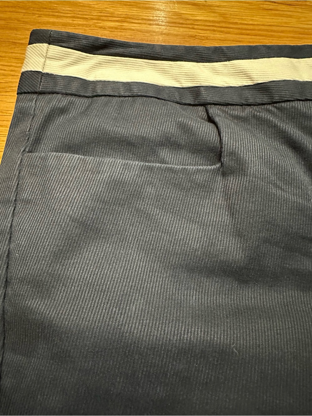 Talbots Navy Chinos with Contrast Waistband - Picture 4 of 10